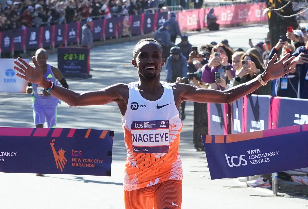 Abdi Nageeye Wins the 2024 New York City Marathon Men’s Results