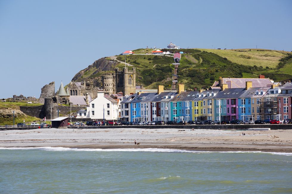 Aberystwyth Sea front, Wales, UK.