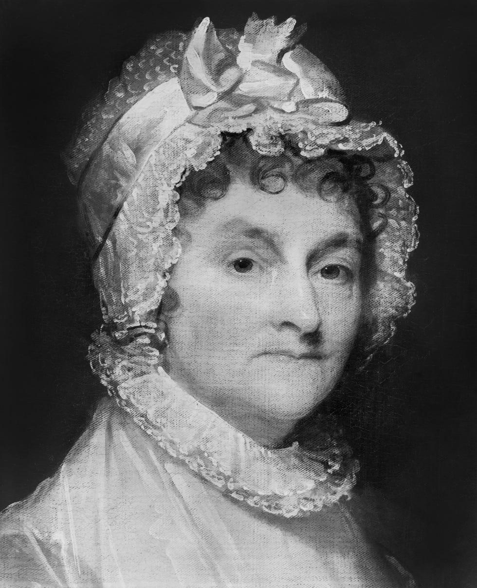 abigail smith adams 1744 1818, wife of us president john adams, head and shoulders portrait by gilbert stuart