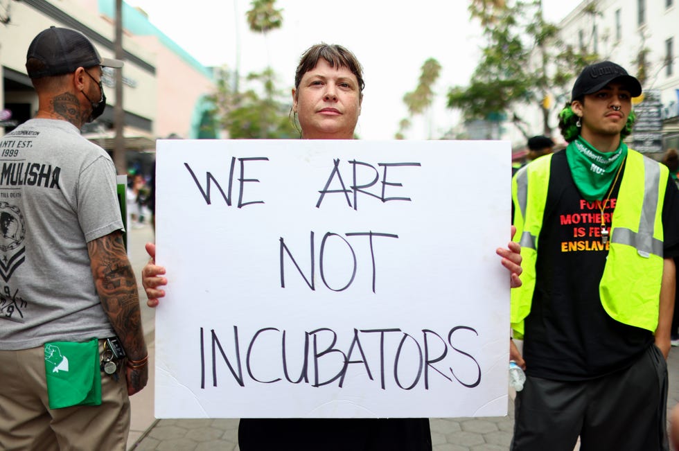 activists march to santa monica planned parenthood clinic to safeguard abortions