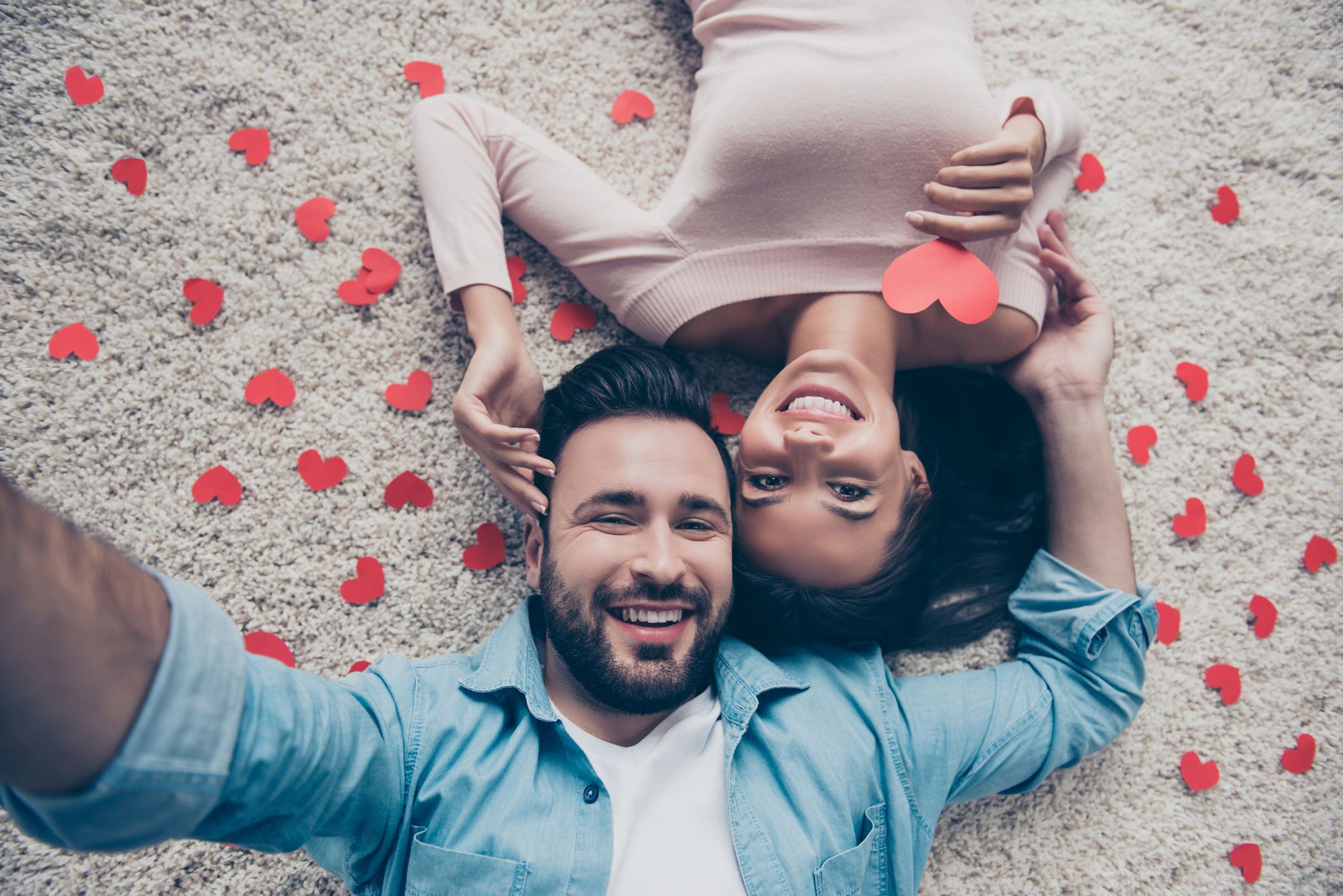 Close Up Photo Couple she Her he Him His Lady Guy Telephone Smart Phone  Hands Arms Make Take Selfies Romantic Date Wear Stock Image - Image of  photographing, leisure: 142406287