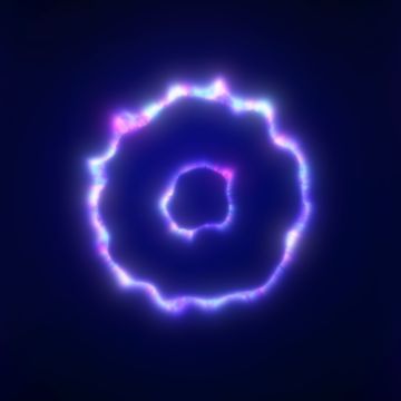 abstract background looped circles a tunnel of flying blue rings of energy plasma with a glow effect shiny festive bright beautiful futuristic hi tech