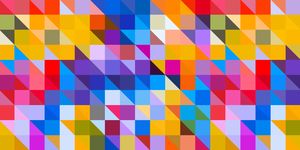 abstract geometric triangle square shape technology multicolored seamless pattern background