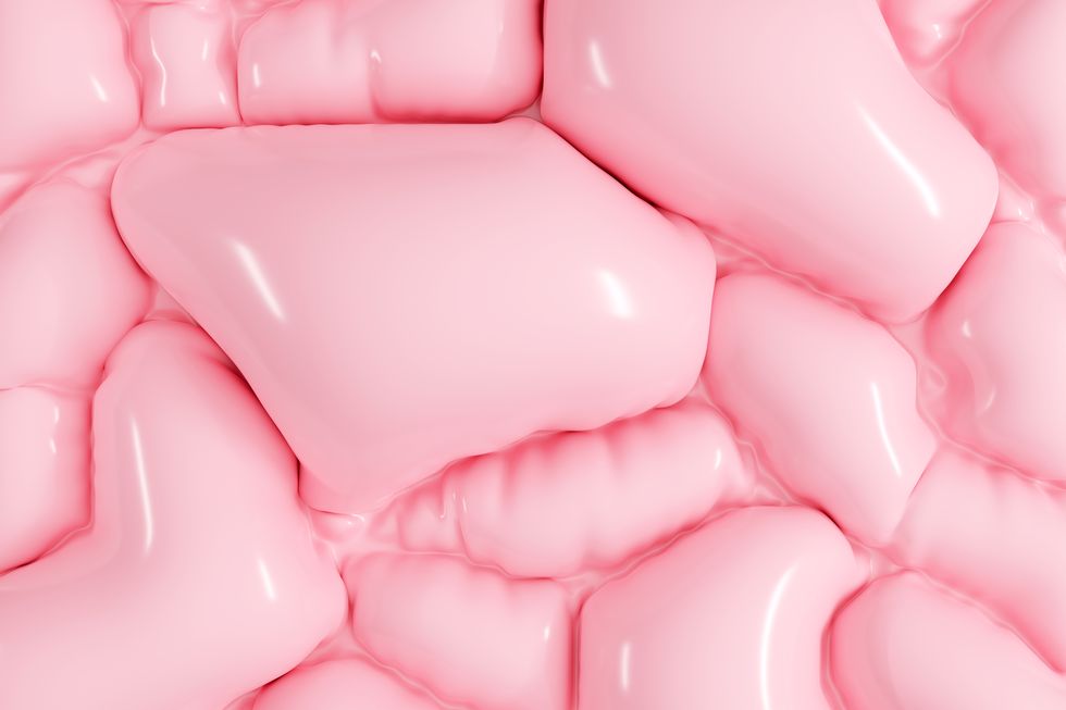 abstract glossy pink rubber background. beauty 3d pattern. design element.