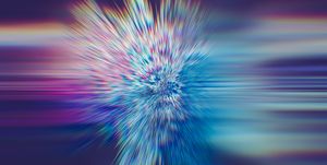 abstract lights motion speed radial lines space nebula background long double exposure