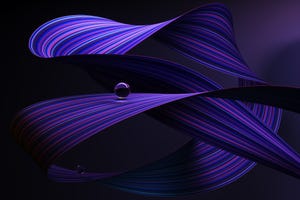 abstract twisted ribbon with striped pattern