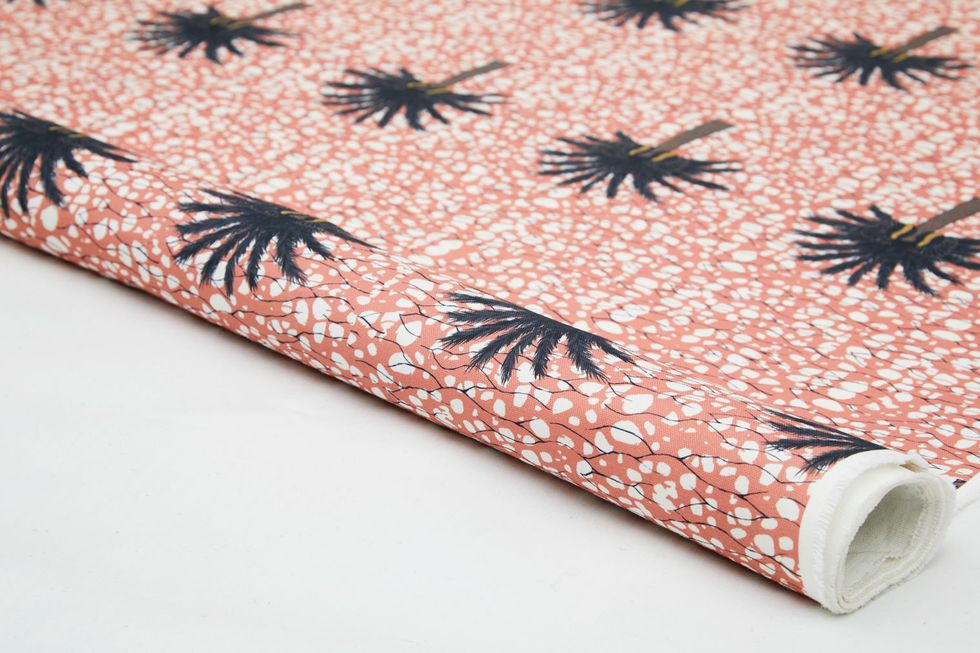 Orange, Pattern, Textile, Peach, Beige, Plant, Paper, Gift wrapping, Wrapping paper, 