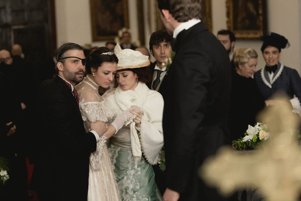 Photograph, Facial expression, Ceremony, People, Wedding dress, Marriage, Event, Wedding, Tradition, Bridal clothing, 