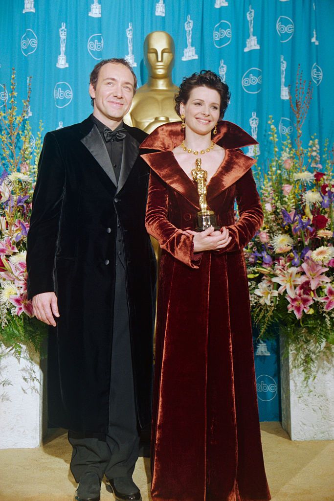 kevin spacey and juliette binoche at 69th annual academy awards