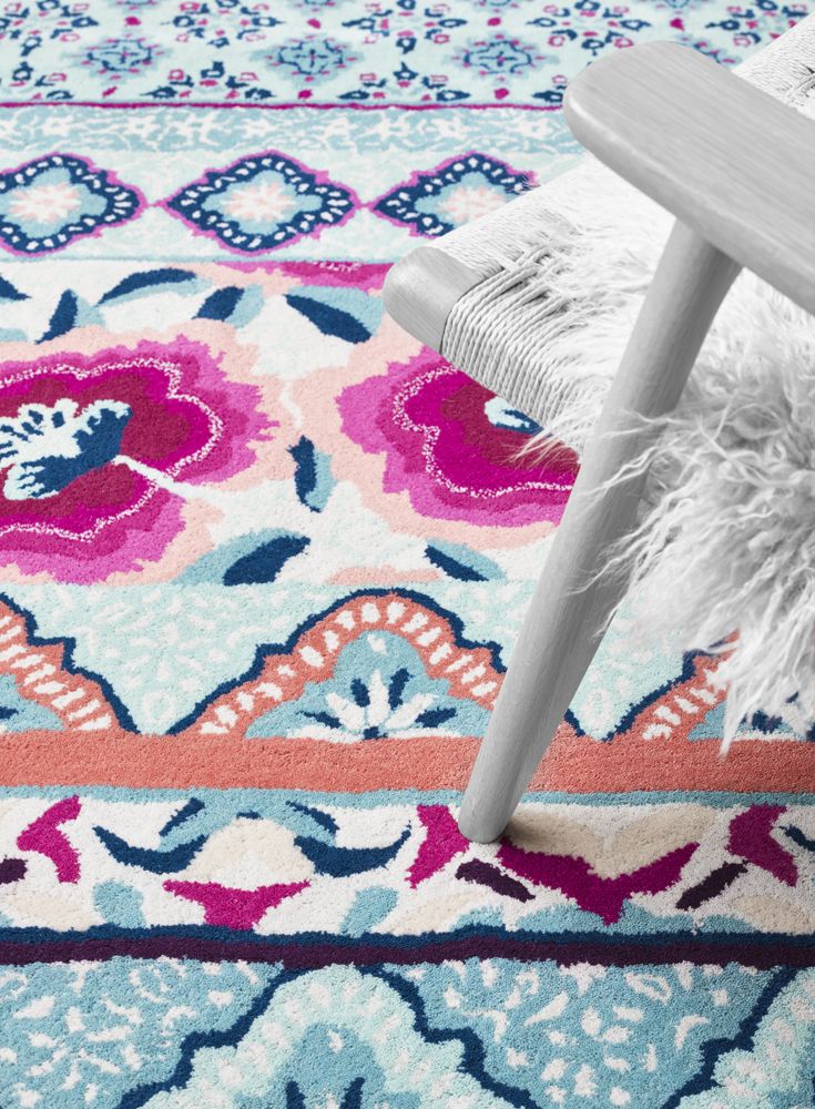 Pink Poppy rugs by Accessorize