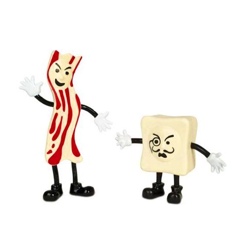 Accoutrements Mr. Bacon Vs. Monsieur Tofu Action Figures