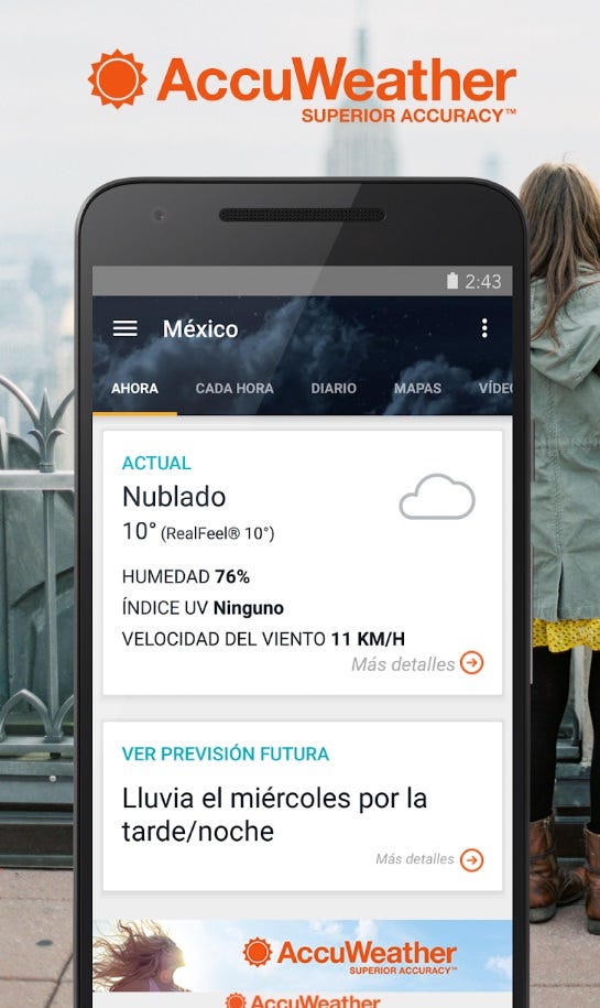 app para predecir el tiempo