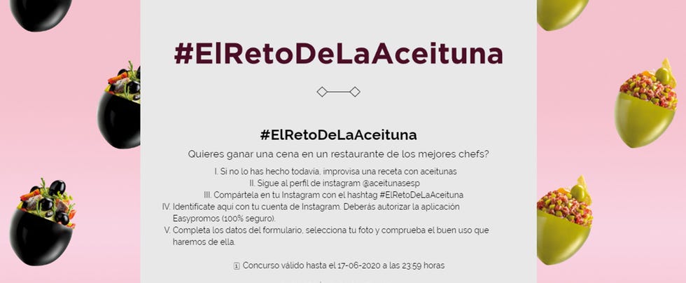 cómo participar en el reto de la aceituna