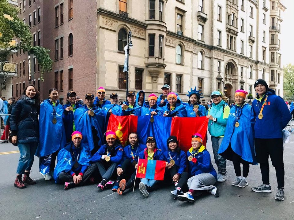 achilles mongolia at the 2019 nyc marathon