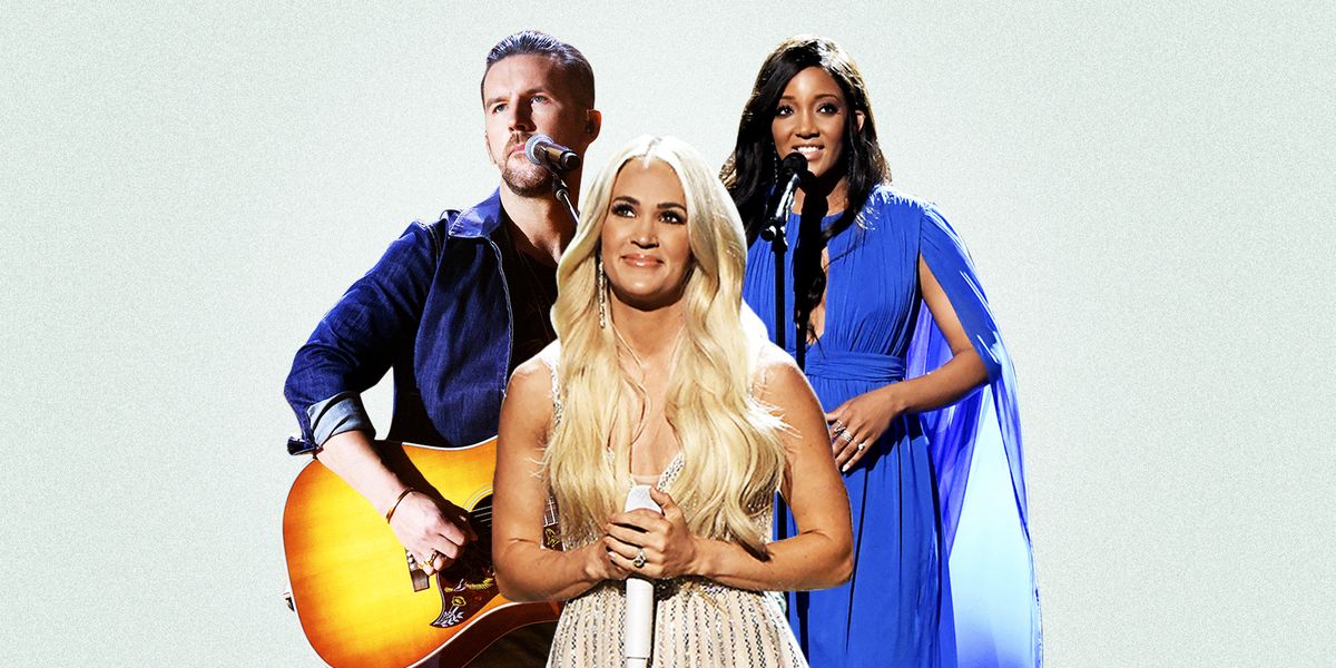 nashville, tennessee   april 18 l r in this image released on april 18, carrie underwood and cece winans perform onstage at the 56th academy of country music awards at the grand ole opry on april 18, 2021 in nashville, tennessee photo by kevin mazurgetty images for acm
