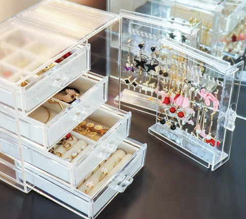 acrylic jewelry storage closet organization ideas woman's day