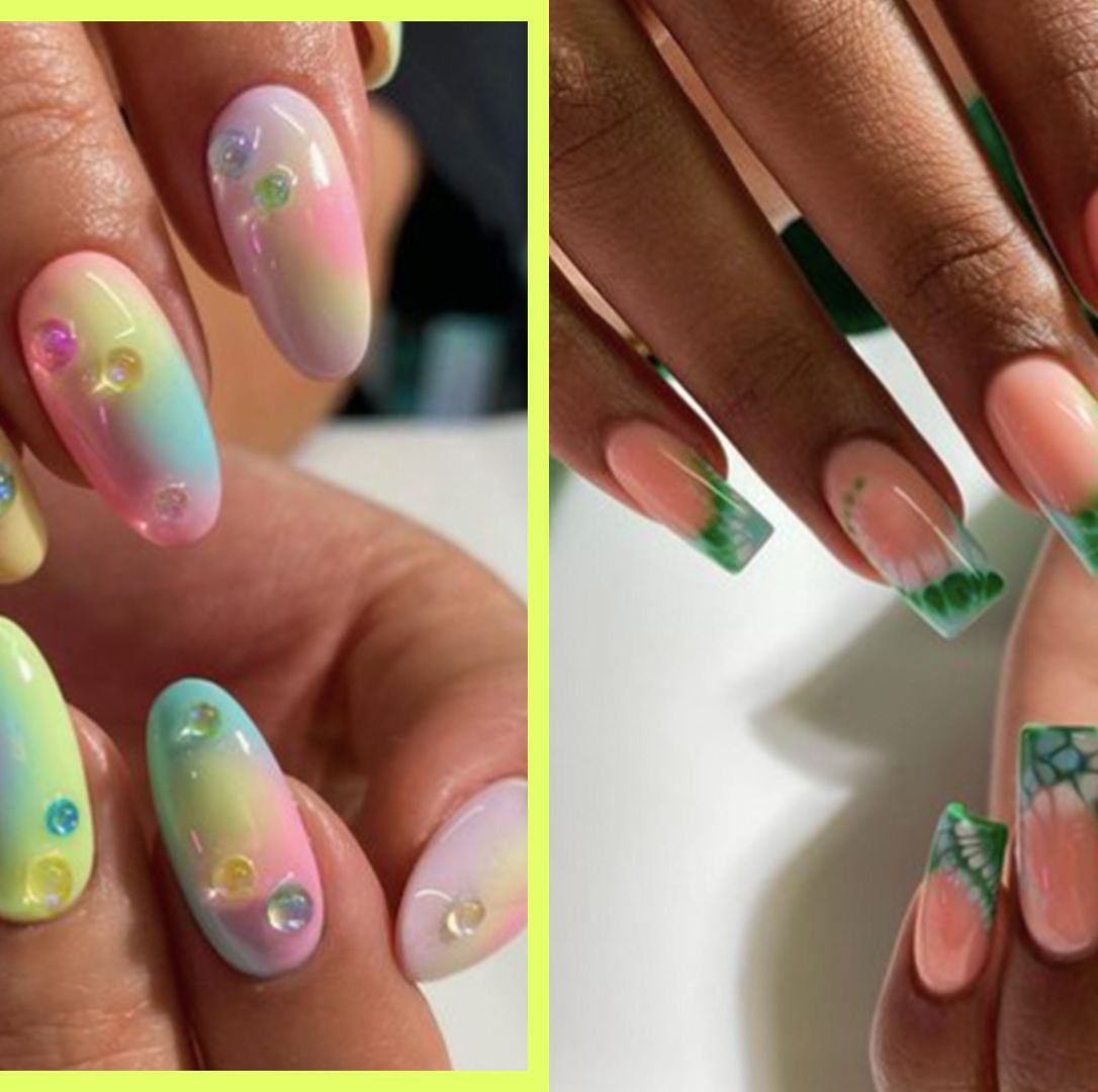 cute acrylic nails with bows