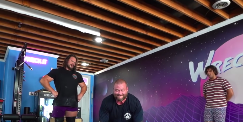 Watch Strongman Martins Licis and Rapper Action Bronson Smash Eccentric  Deadlifts