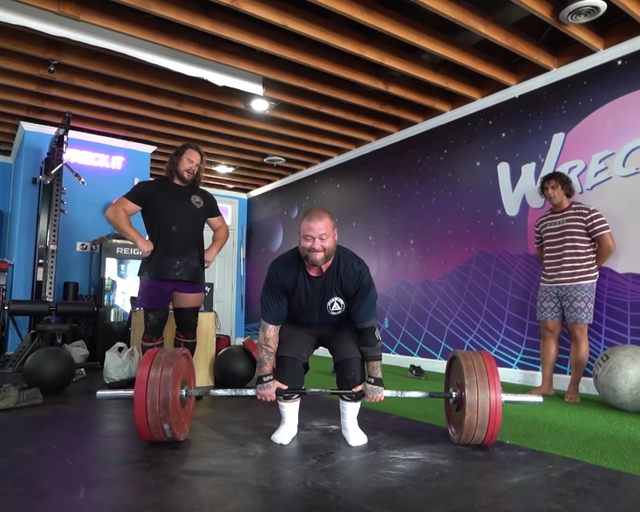 Rapper Action Bronson Does Deadlifts With Strongman Martins Licis