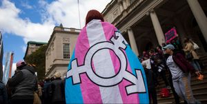 rally held in support of transgender community