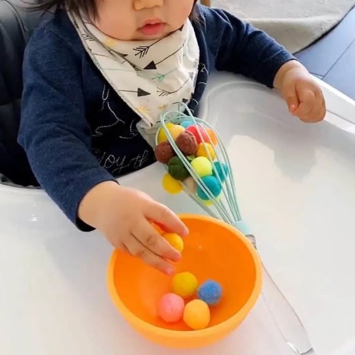 Pom Pom Tube Drop: Toddler Developmental Activity
