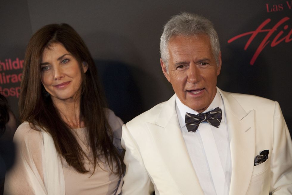 Actor Alex Trebek (R) and wife Jean Curr