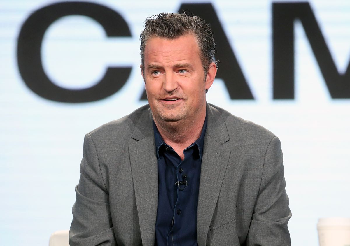 matthew perry talking while looking off camera