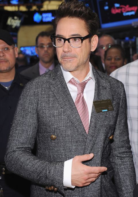 robert downey jr rings the nyse opening bell in celebration of "iron man 3"