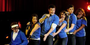 cast of fox's "glee" perform at the gibson amphitheater