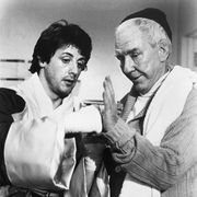 sylvester stallone and burgess meredith in rocky