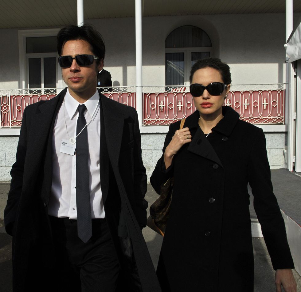 Hollywood stars Angelina Jolie and Brad Pitt