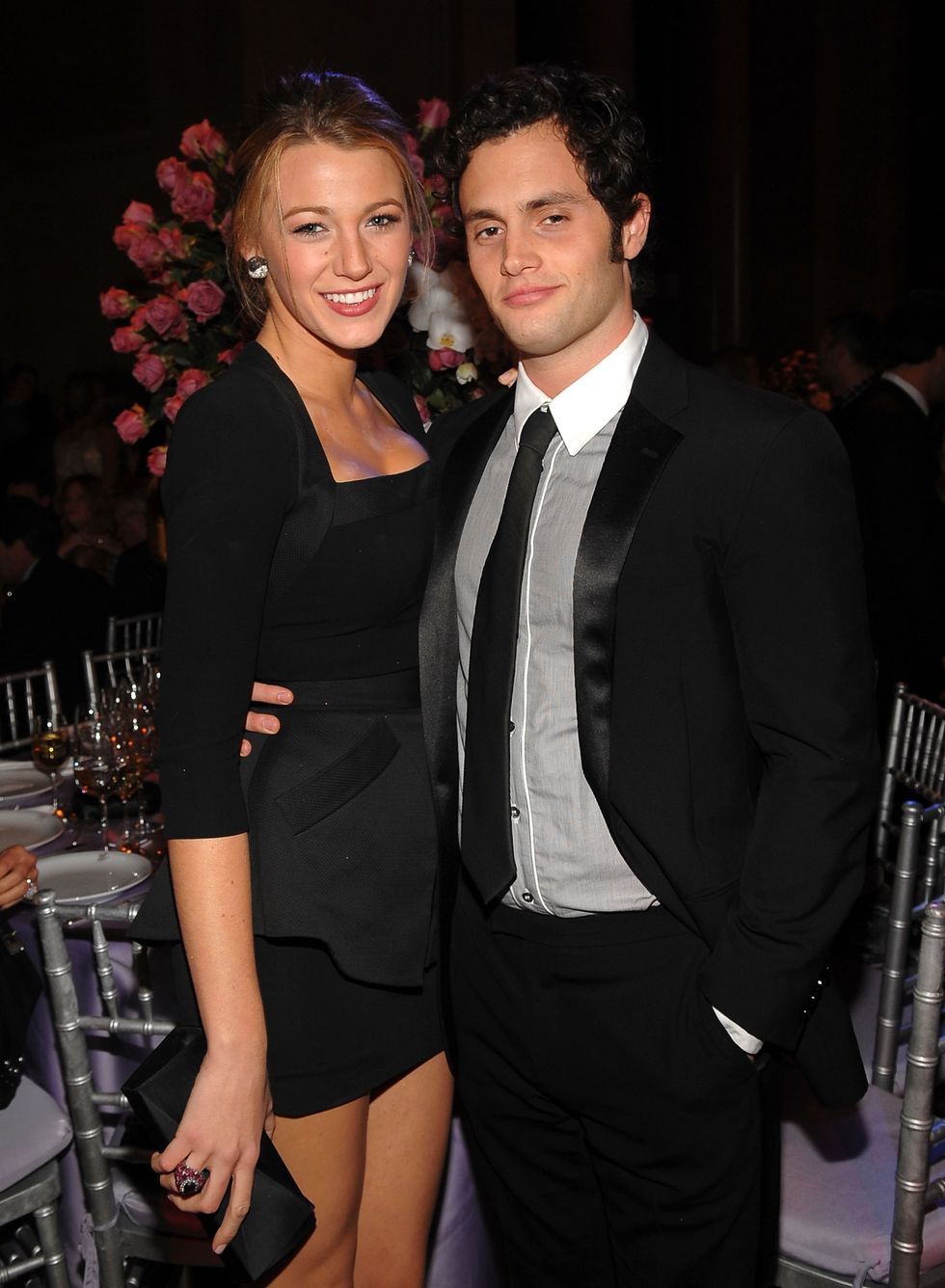 blake lively and penn badgley at the 2009 angel ball
