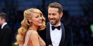 Actors Blake Lively (L) and Ryan Reynolds attend the "Charles James: Beyond Fashion" Costume Institute Gala at the Metropoli