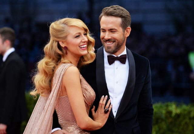 Actors Blake Lively (L) and Ryan Reynolds attend the "Charles James: Beyond Fashion" Costume Institute Gala at the Metropoli