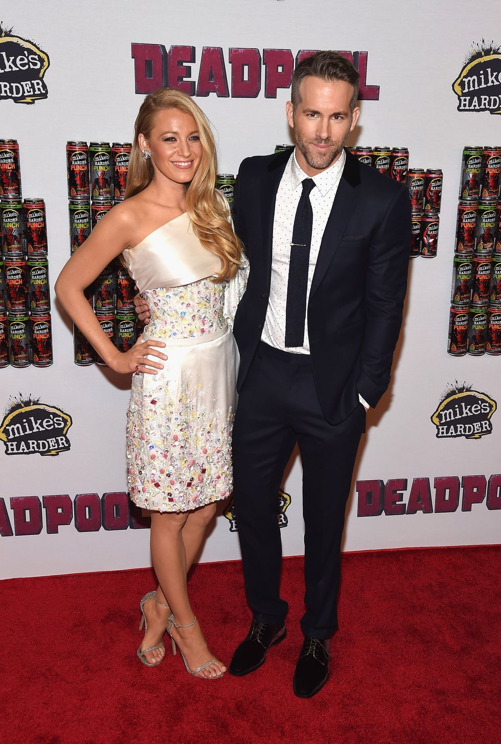 blake lively and ryan reynolds at 'deadpool' event