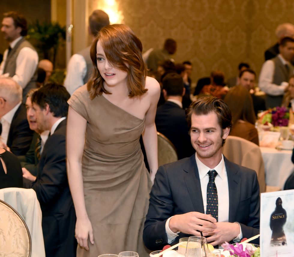 emma stone and andrew garfield in january 2017