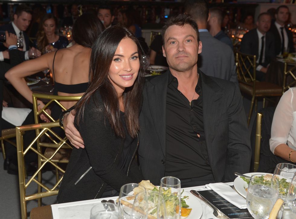 megan fox and her ex husband brian austin green in december 2014, when they were still together﻿