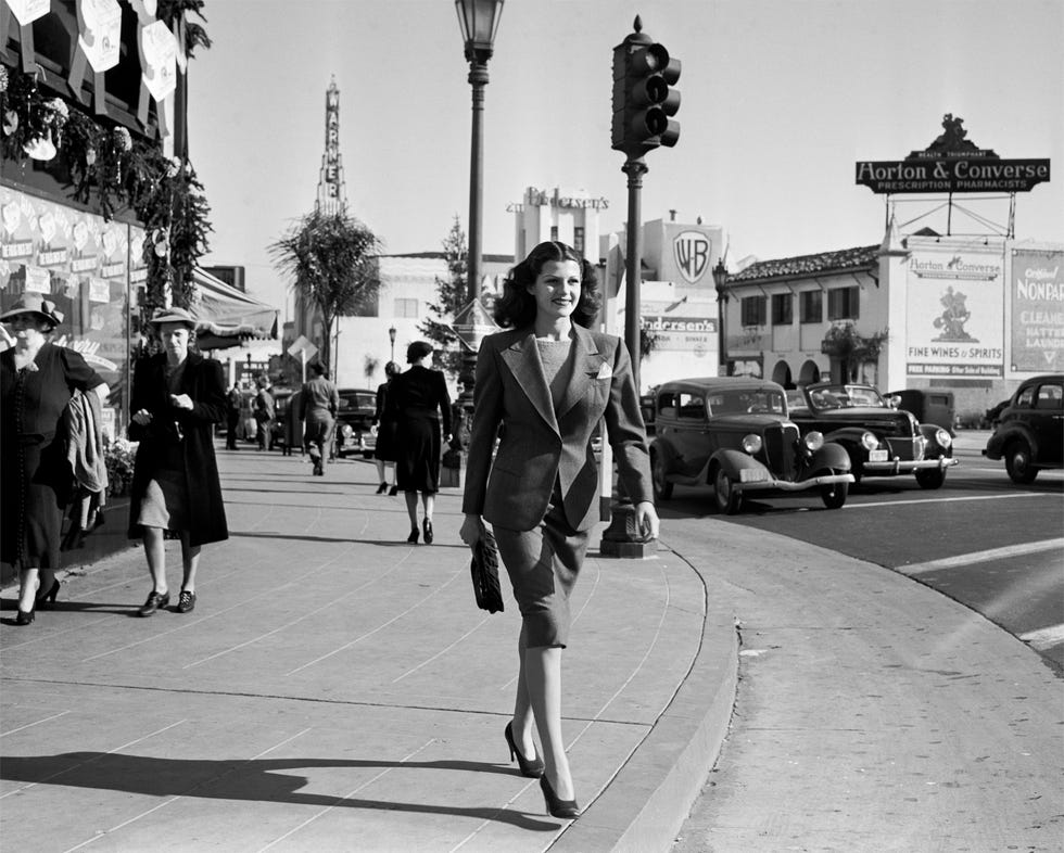 Rita Hayworth Outside Warner Brothers