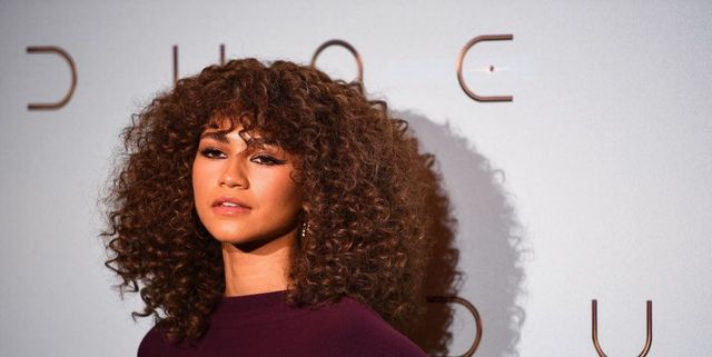 Zendaya Wears Voluminous Curly Hair With Blunt Bangs at Dune Premiere —  See Photo