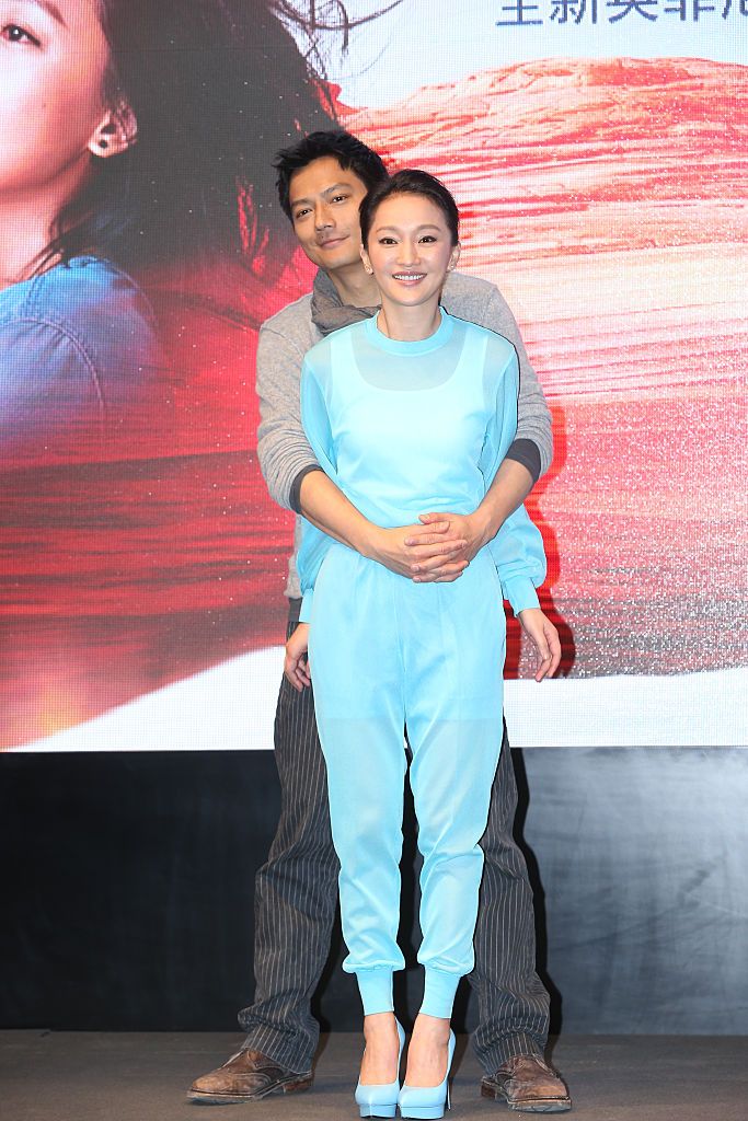 zhou xun and archie kao attend micro film "dream escape" beijing press conference