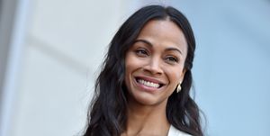 zoe saldana honored with a star on the hollywood walk of fame