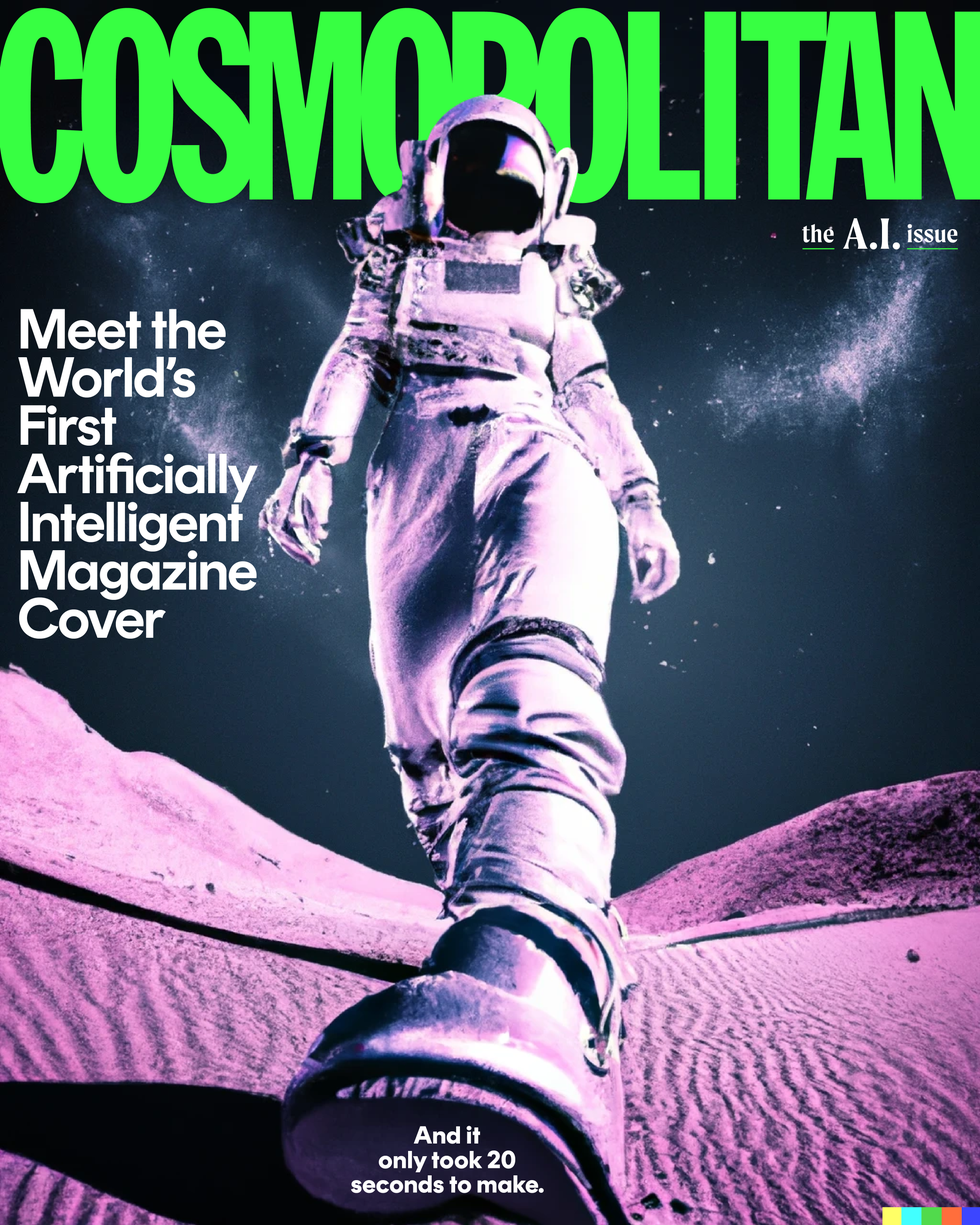 an artificial intelligence robot walks towards the reader on the surface of a purple planet