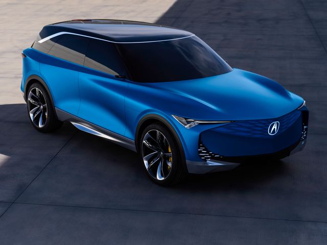 2024 acura zdx suv concept parked on a concrete lot