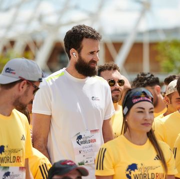 luigi gigi datome before the wings for life world run app run event in milan, italy on may 05, 2024