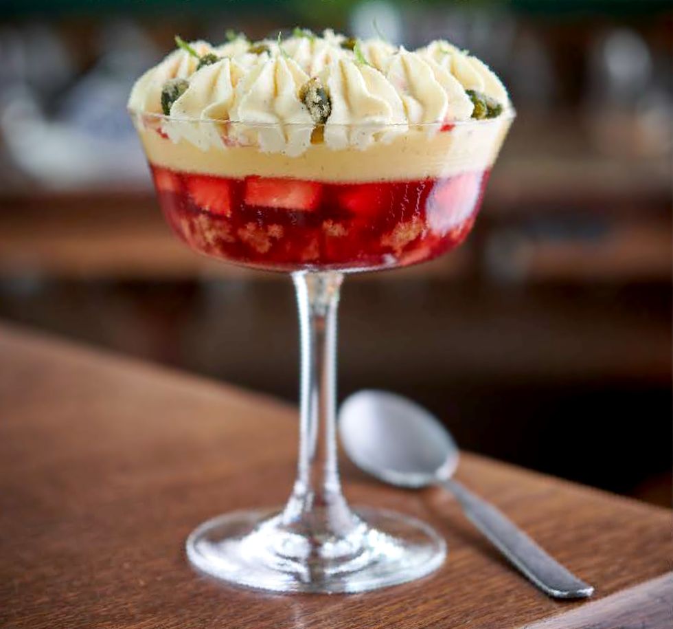 adam handling's strawberry and ginger trifle