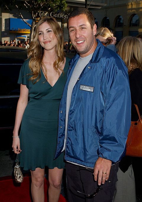adam sandler and wife jackie at the graumans chinese theatre in hollywood, california photo by gregg deguirewireimage