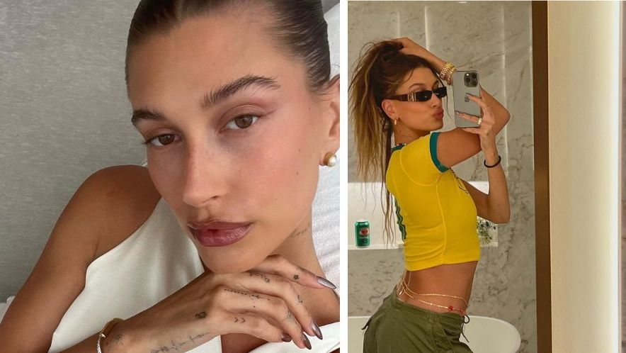 Hailey Bieber's Abs And Legs Are Toned In A New Cut-Out Dress