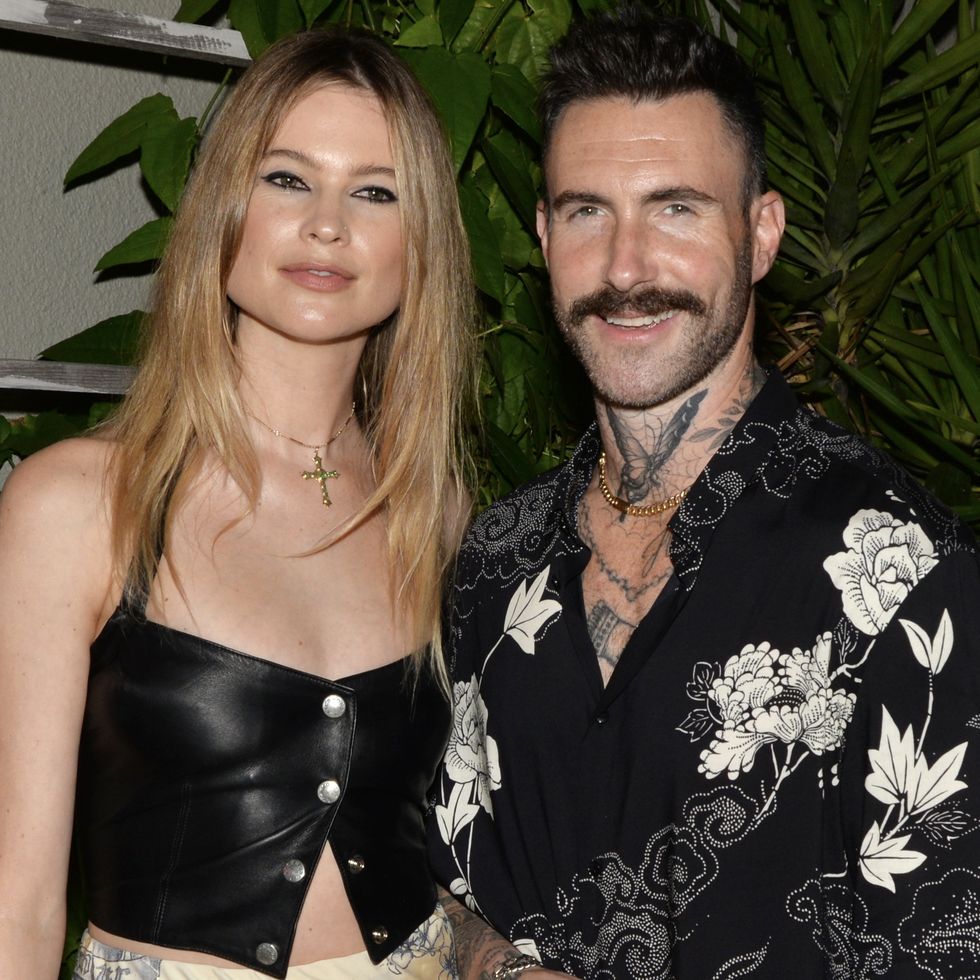 'the voice' coach and maroon five singer adam levine with his wife, former victoria's secret model behati prinsloo