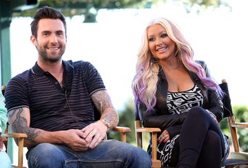 adam levine christina aguilera the voice