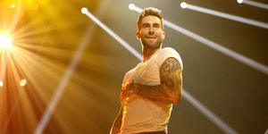 indianapolis, in   february 02  singer adam levine performs onstage during vh1s super bowl fan jam at indiana state fairgrounds, pepsi coliseum on february 2, 2012 in indianapolis, indiana  photo by christopher polkgetty images for vh1